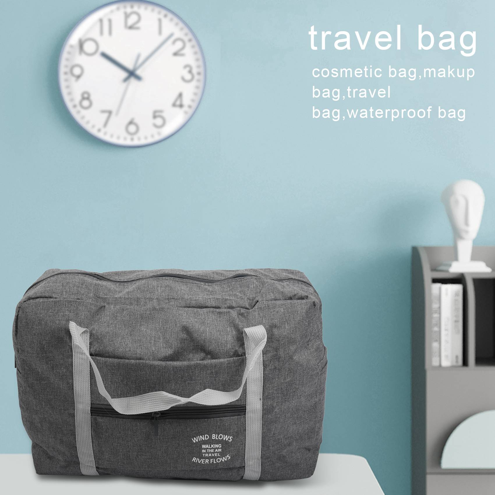 Travel Organizer Men - TEXU 그레이 방수 화장품 여행 가방