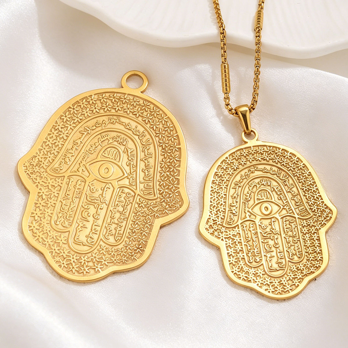 Men Accessories Evil Eye - 5개 18K PVD 스테인리스 스틸 함사