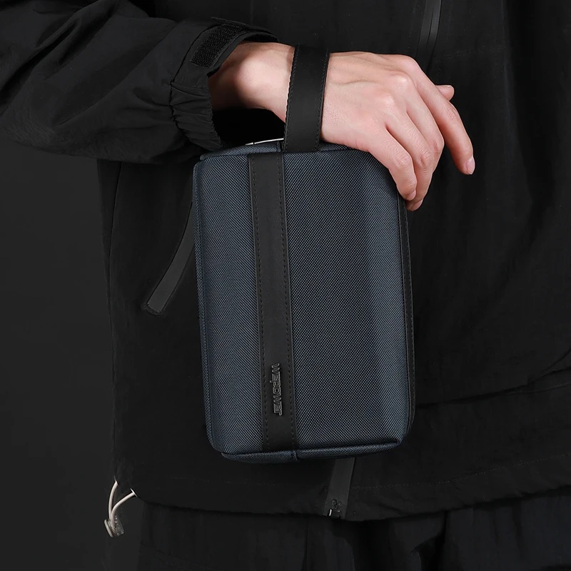 Travel Organizer Men - 남성용 클러치 백 파우치, 손목 스트랩