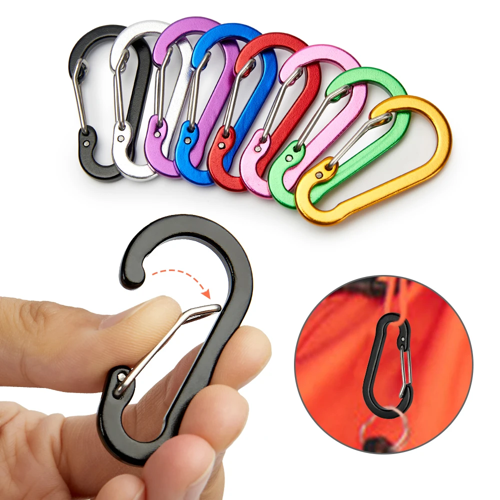 Keychain Multi Tool - 12PCS Carabiner 클립 세트 관광 작은