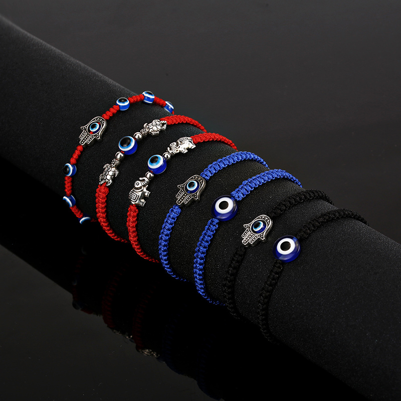 Men Accessories Evil Eye - Noter 남자 팔찌 조정 가능한 파티마