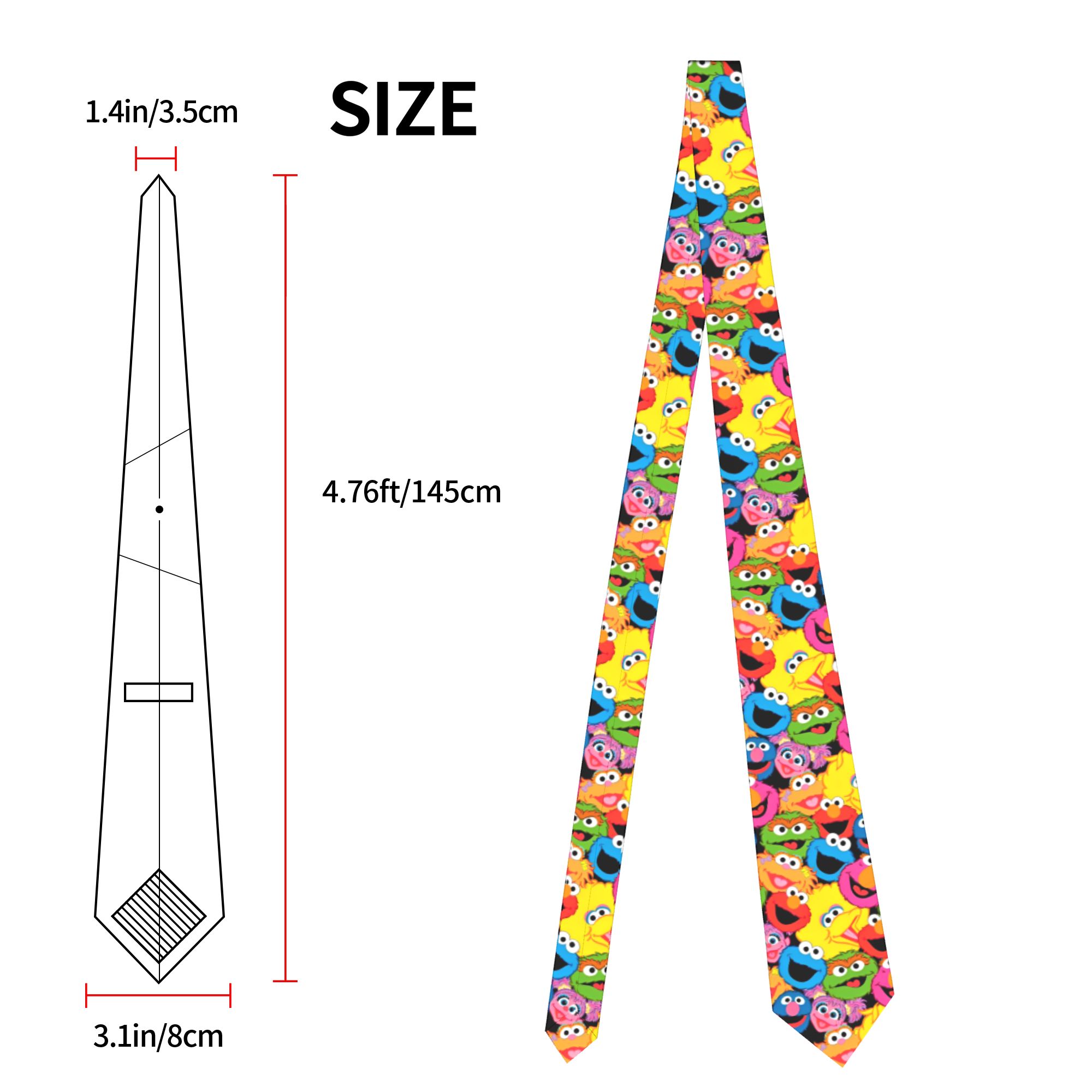 세서미 스트리트 만화 코미디 넥타이 8cm 남성용 넥타 - Men Accessories For Wedding 리뷰 및 가격