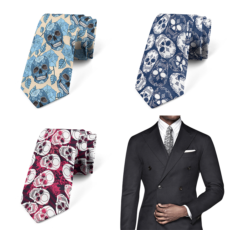 재미있는 만화 해골 3D 프린트 넥타이, 유니섹스 패션 - Men Accessories Shop 리뷰 및 가격