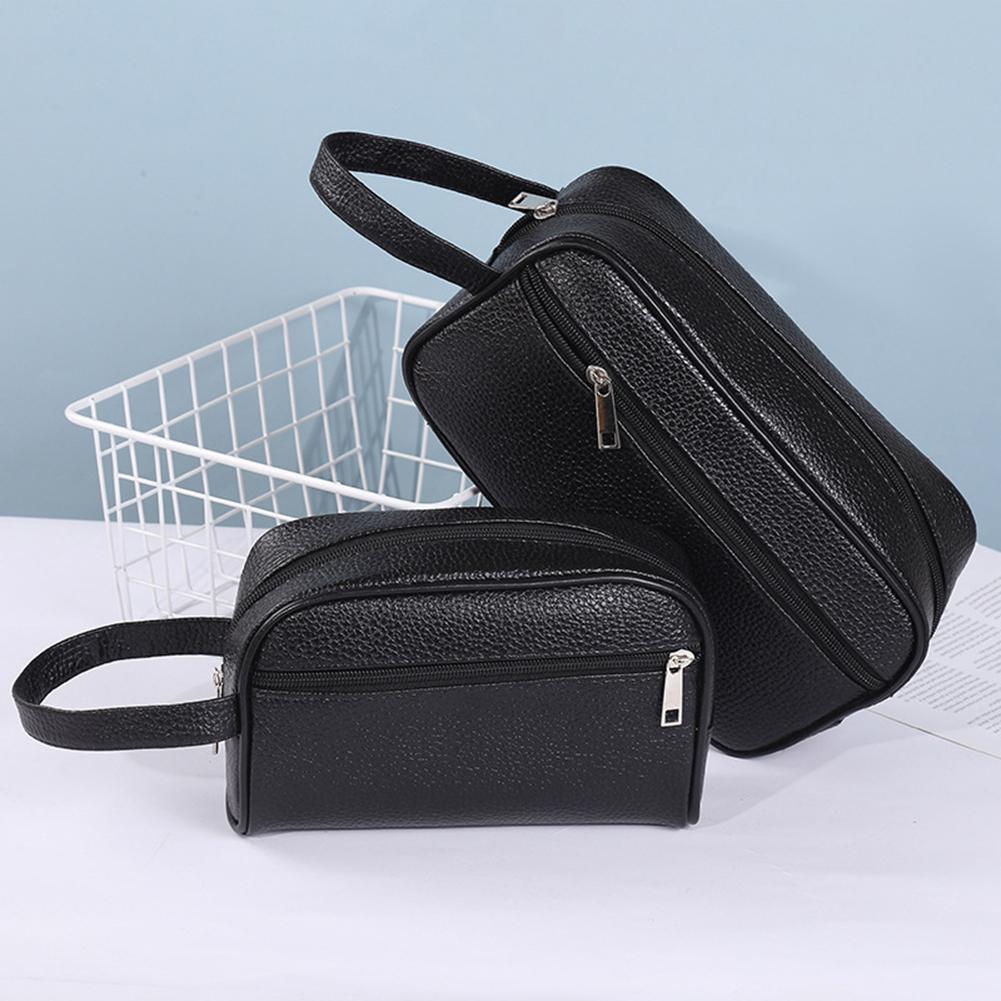 남성 비즈니스 여행 가방 빈티지 손목 가방 PU 가죽  - Travel Organizer Men 리뷰 및 가격