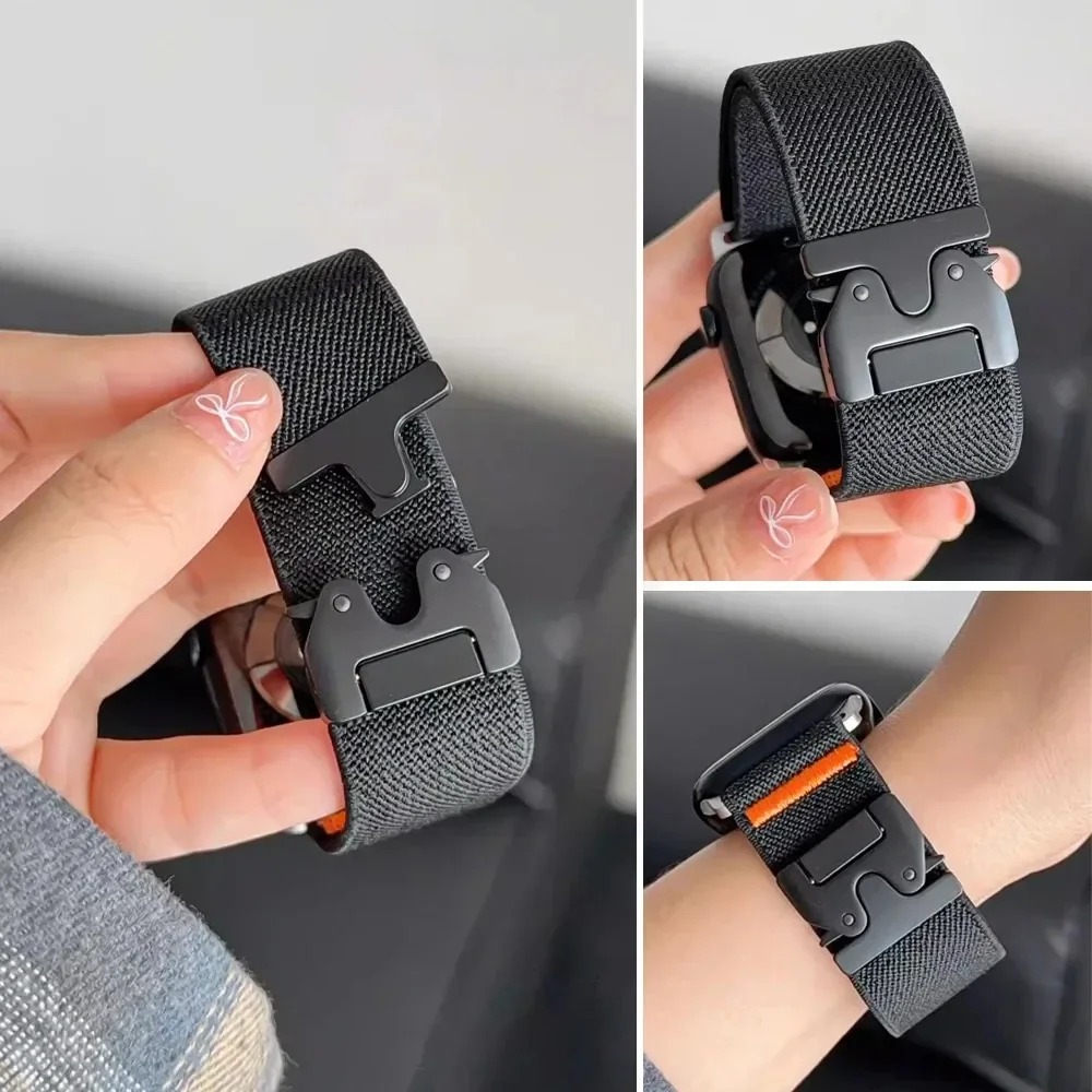 탄성 나일론 파라코드 버클 밴드 애플워치 시리즈 11  - Men Accessories Website 리뷰 및 가격