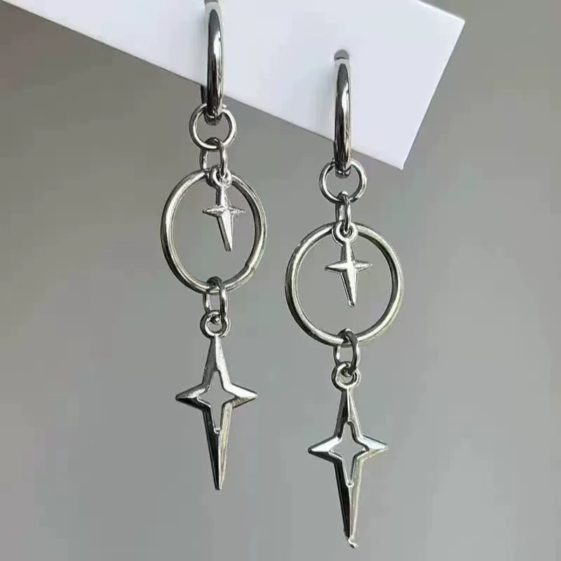 개인화된 펑크 크로스 스타 펜던트 귀걸이 남녀공용 Y2 - Men'S Accessories In The 90S 리뷰 및 가격