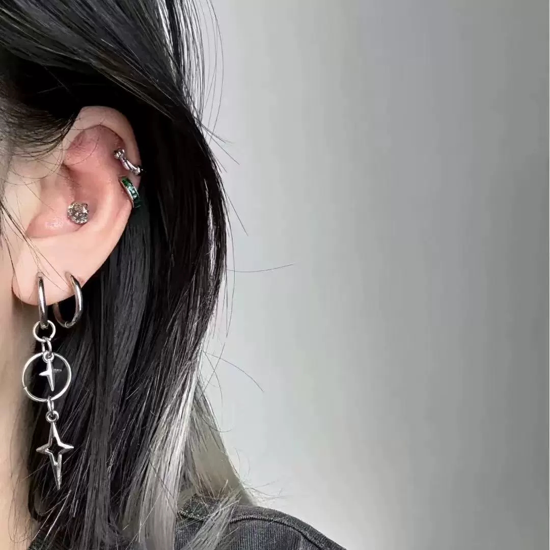 개인화된 펑크 크로스 스타 펜던트 귀걸이 남녀공용 Y2 - Men'S Accessories In The 90S 리뷰 및 가격