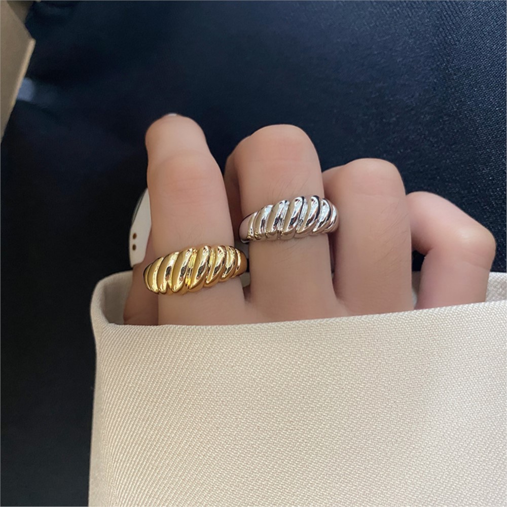 925 스털링 실버 트위스트 크루아상 반지 여성용 남성 - Men'S Minimalist Accessories 리뷰 및 가격