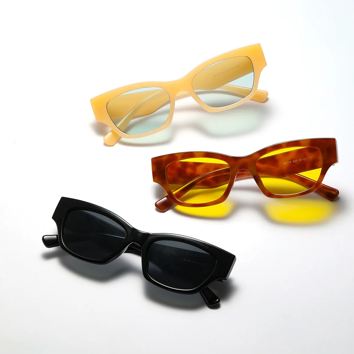 패션 노란색 여성 고양이 눈 선글라스 2025 디자인  - Men'S Accessories In The 90S 리뷰 및 가격