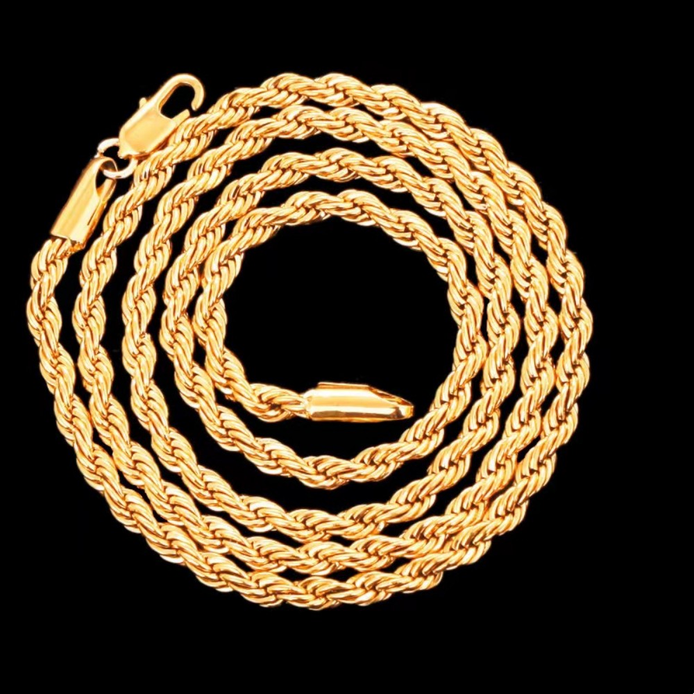 45-60cm 여성을위한 아름다운 18K 골드 4mm  - Men'S Accessories Office 리뷰 및 가격