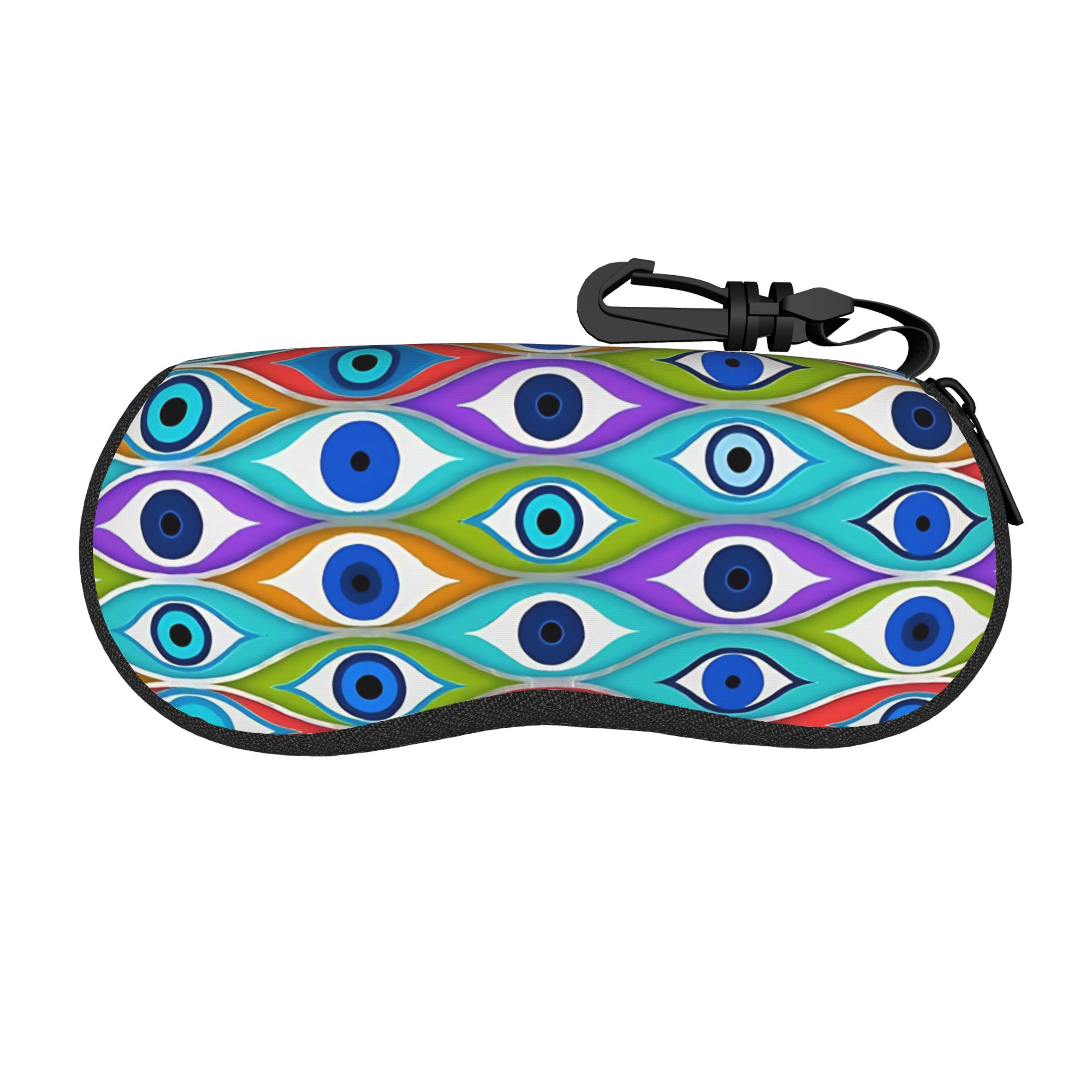 다채로운 악마의 눈 보호 패턴 안경 케이스 지퍼 선글라 - Men Accessories Evil Eye 리뷰 및 가격