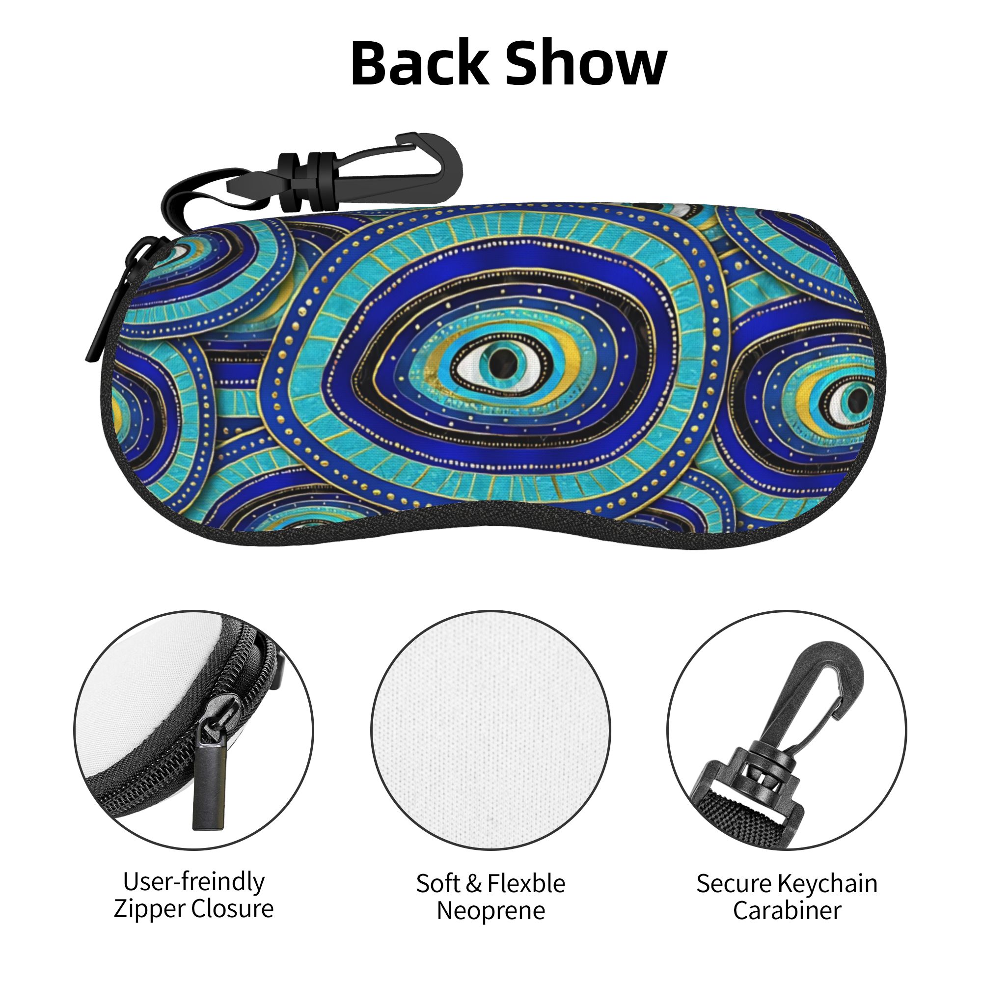 악마의 눈 부적 패턴 안경 케이스 선글라스 케이스 편리 - Men Accessories Evil Eye 리뷰 및 가격