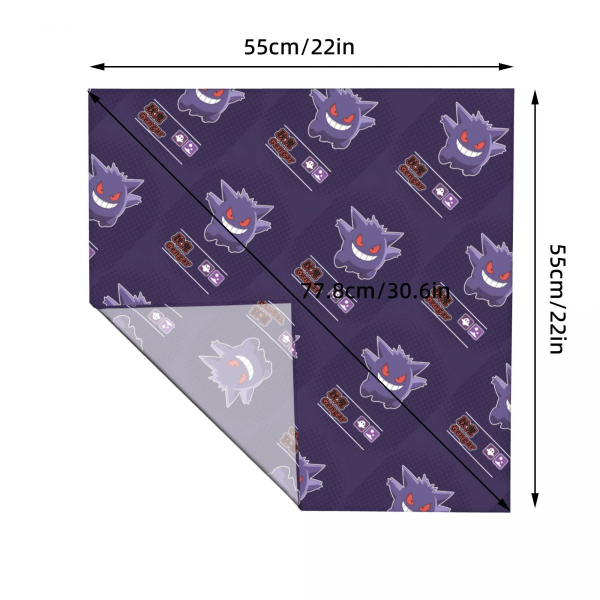 55CM 포켓몬 게나르 반다나 휴일 파티 여행 패션 스 - Men Accessories For Neck 리뷰 및 가격