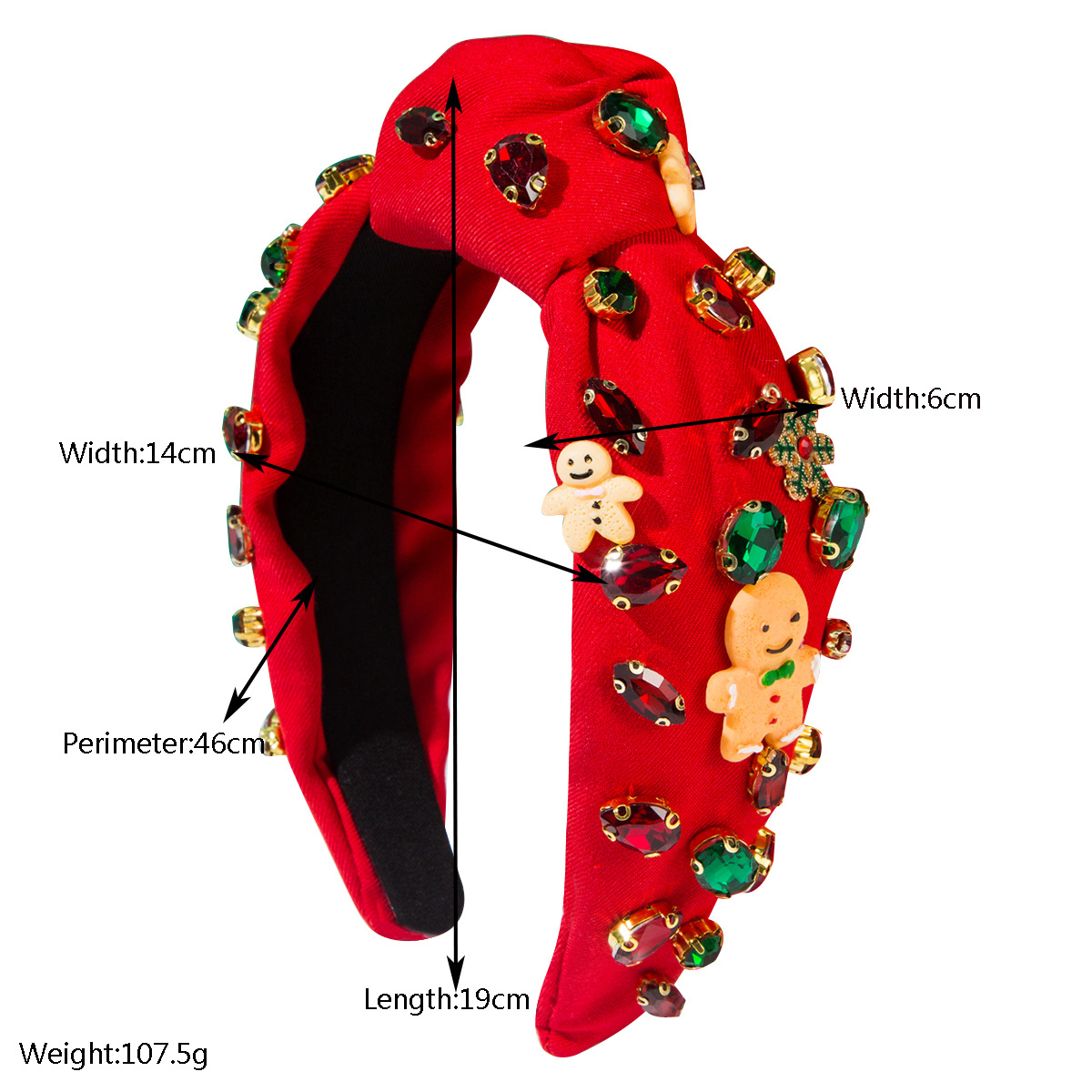 크리스마스 진저브레드맨 헤어밴드 레드 그린 축제용 머리 - Men Accessories Shop 리뷰 및 가격
