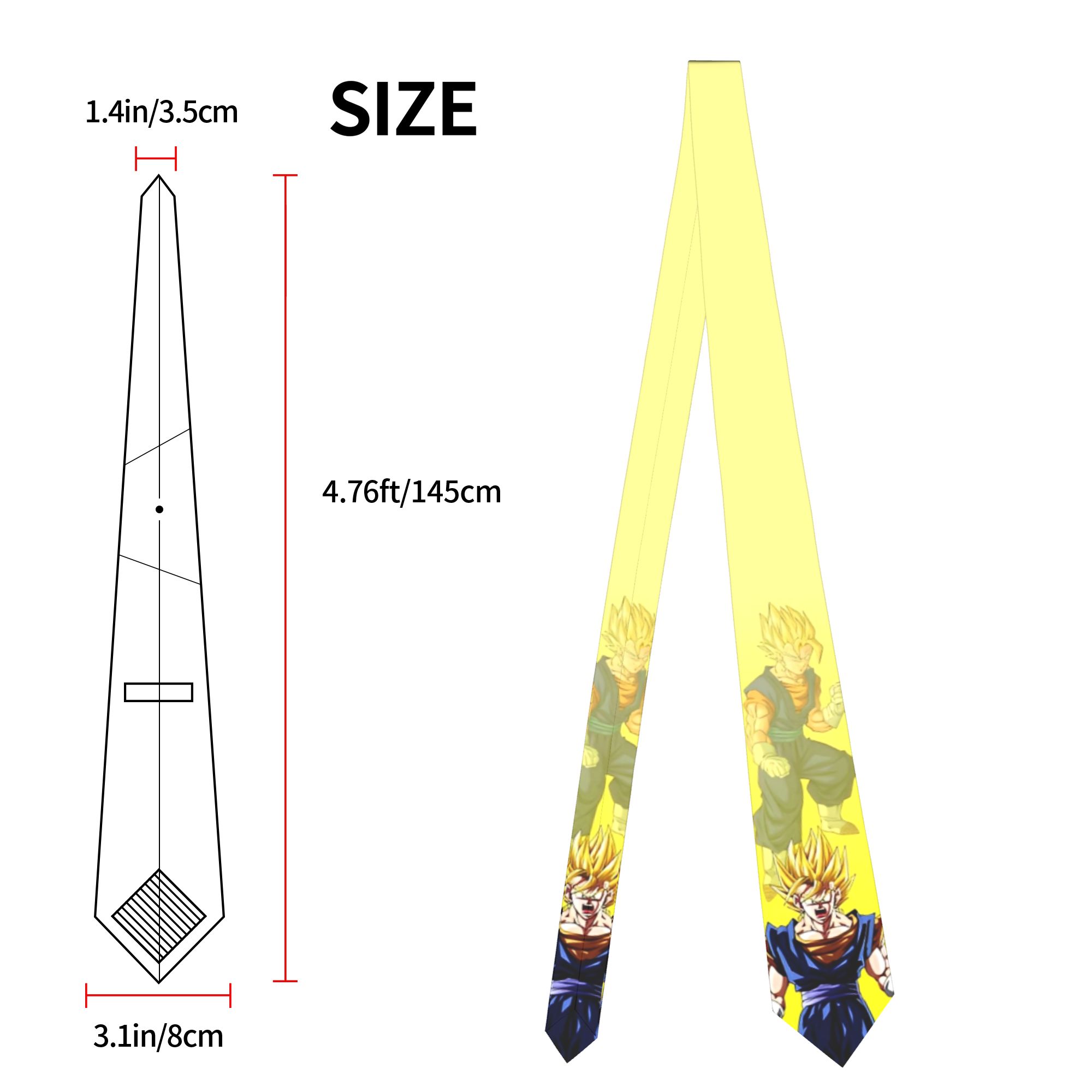 DBZ Z 캐릭터 패턴 넥타이 남녀공용 8cm 남성용  - Men Accessories For Wedding 리뷰 및 가격