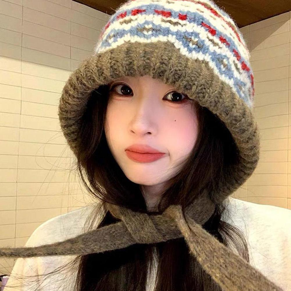 따뜻한 니트 비니 모자 겨울용 여성 남성용 민족풍 레트 - Men Accessories Shop 리뷰 및 가격